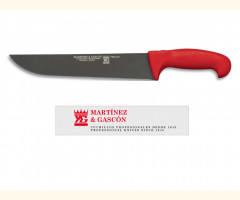 10" Butchers RED Scimitar Steak Knife Teflon coated Blade